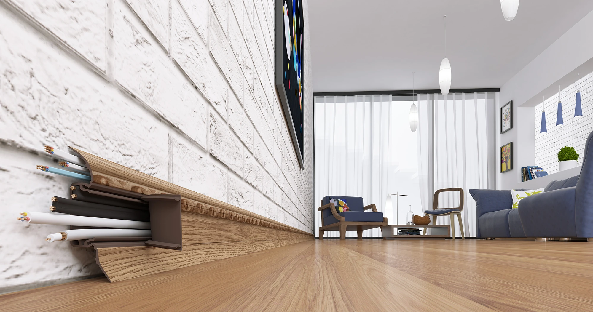 Magnum Skirting 803 Beige Oak 2.5m - Image 2