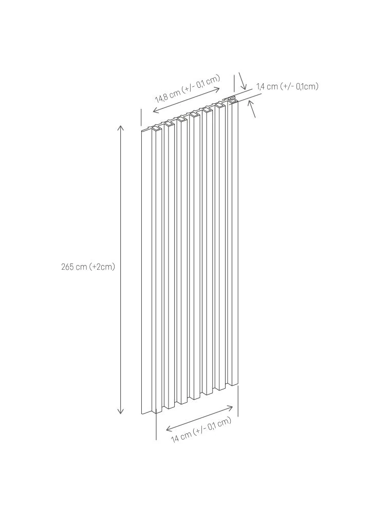 Vilo MPC Slat Panel Small 148mm x 2.65M Brushed Steel - Image 4